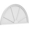 Ekena Millwork Half Round 4 Spoke Architectural Grade PVC Pediment, 46"W x 23"H x 2"P PEDPS046X230HRO04 - alternate 1